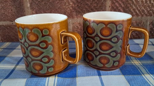 Hornsea pottery bronte mugs - hornsea,